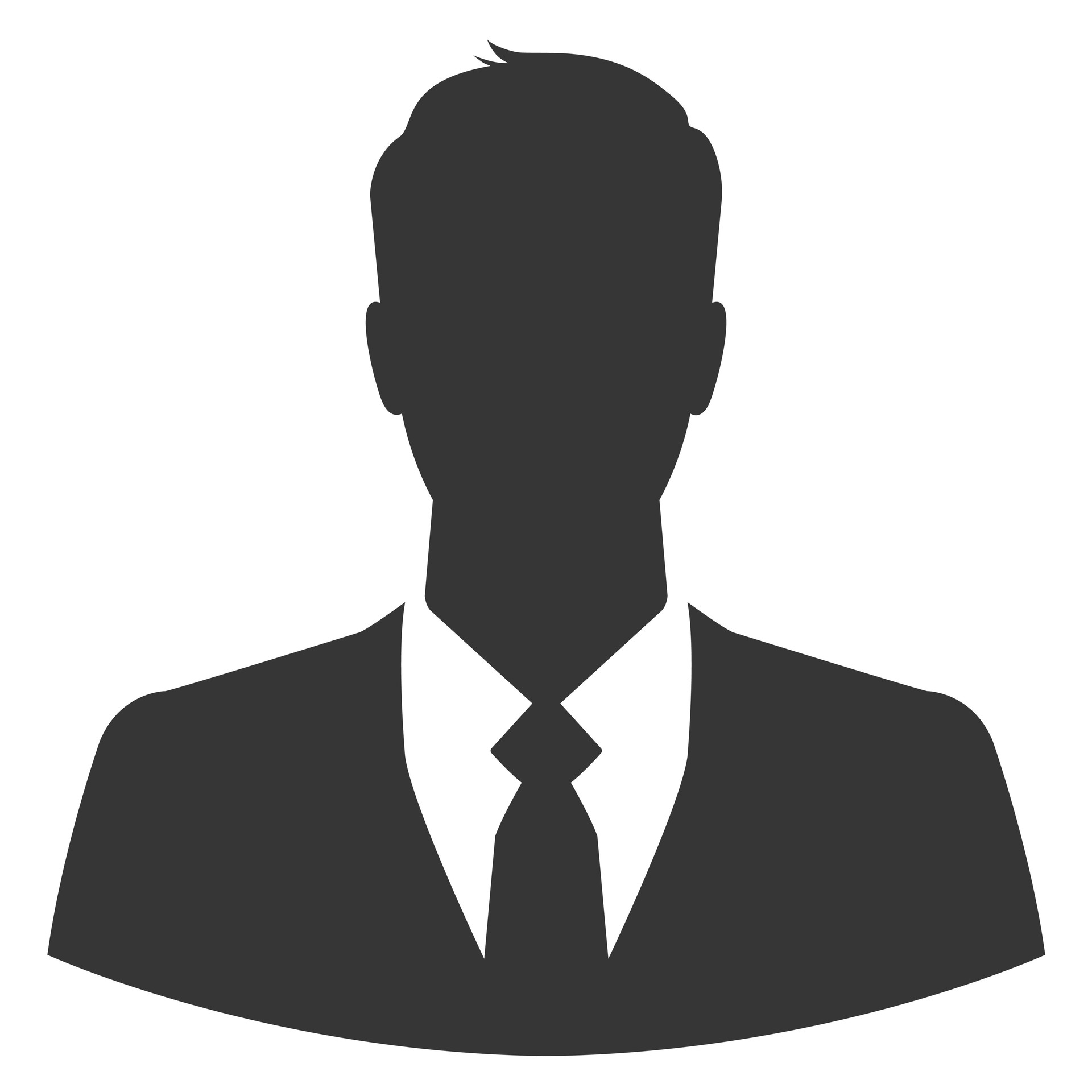 Businessman silhouette as avatar or default profile picture